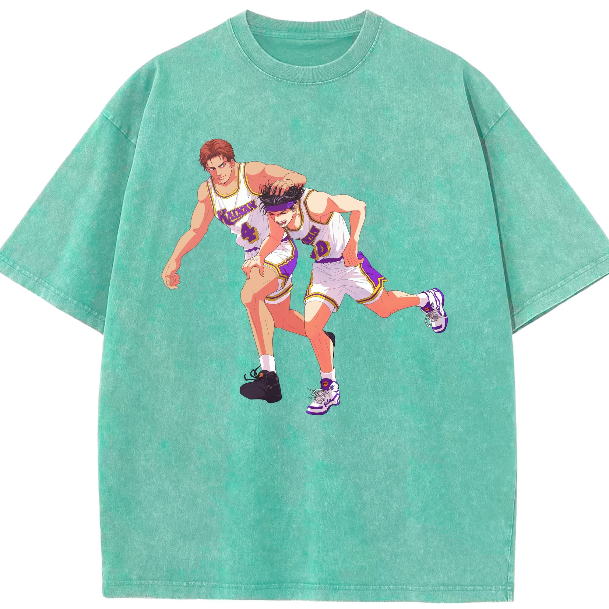（画像用） SLAM DUNK／スラムダンク 綿100% ヴィンテージ風 半袖Tシャツ（フロントプリント）